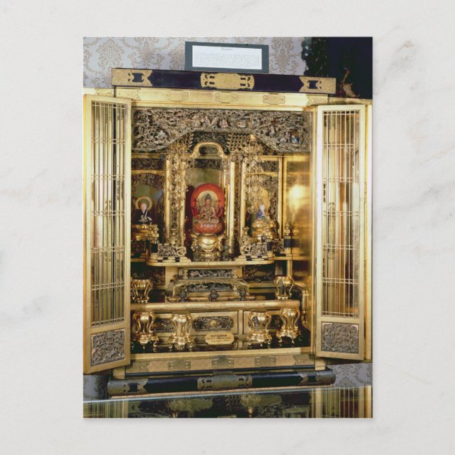 Butsudan shrine from a Damio's palace at Kyoto Postkarte (Vorderseite)