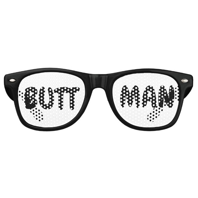 BUTT MAN FUNNY PARTY SONNENBRILLE (Vorderseite)