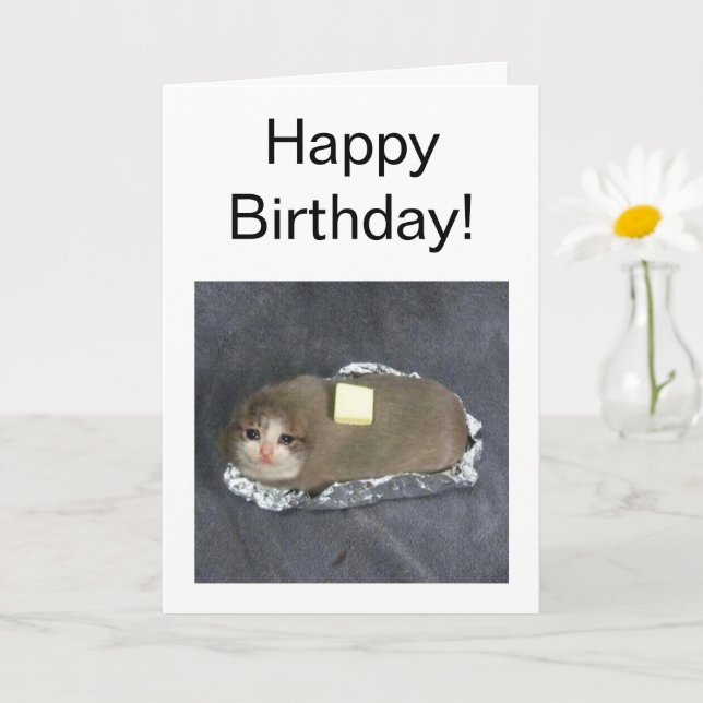 Butta Cat Meme Karte (Kleine Pflanze)