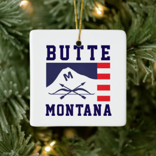Butte-Flagge, Montana Keramikornament