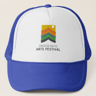 Butte-Kunst-Festival-Logo-Hut mit Haube Truckerkappe