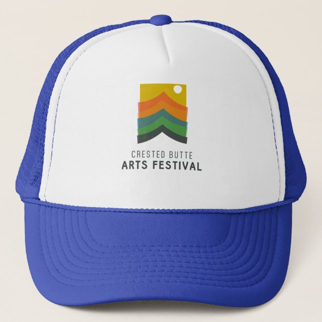 Butte-Kunst-Festival-Logo-Hut mit Haube Truckerkappe (Vorderseite)