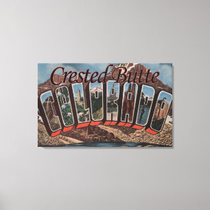 Butte mit Haube, Colorado - große Buchstabe-Szene Leinwanddruck