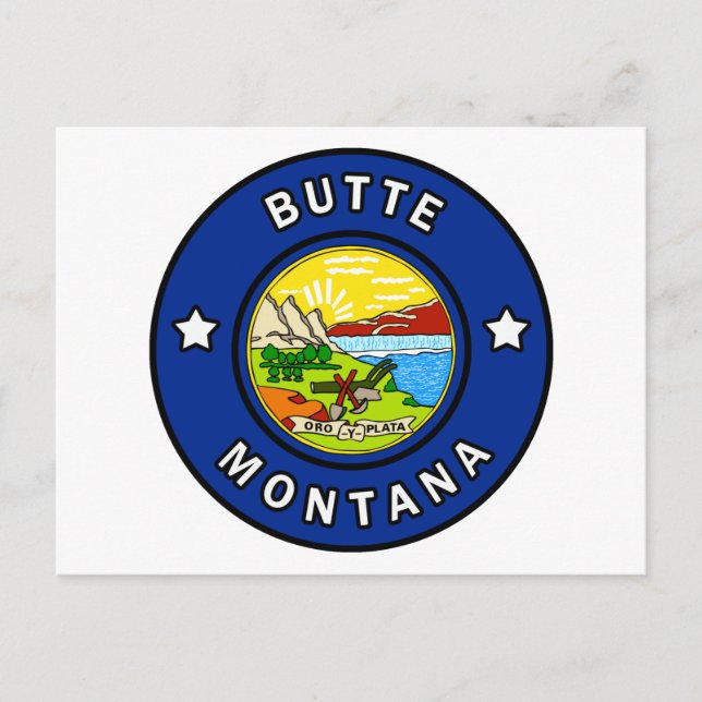 Butte Montana Postkarte (Vorderseite)