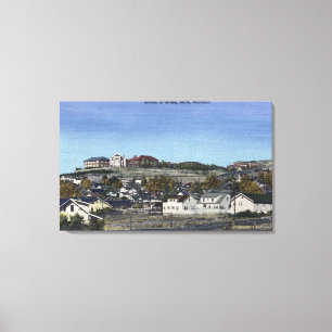 Butte, Montana - Schule der Bergwerk-Ansicht von Leinwanddruck