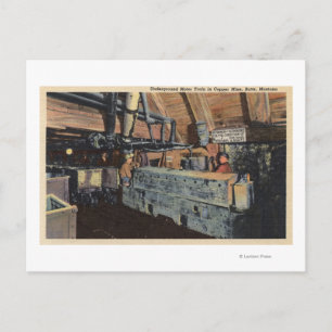 Butte, Montana - Untergrund Motor Postkarte