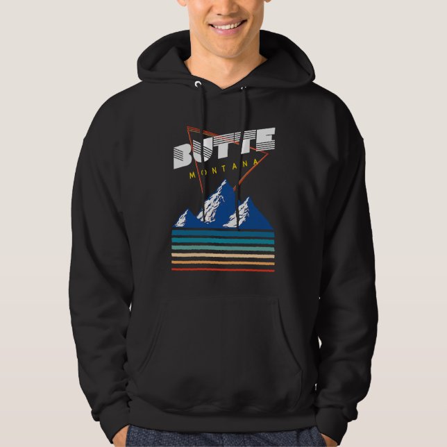 Butte Montana  USA Ski Resort  BACK PRINT  2 Hoodie (Vorderseite)