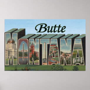 Butte, MontanaGroße BuchstabenszenenButte, MT 2 Poster