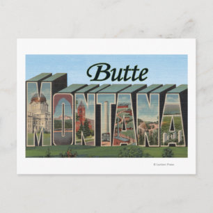 Butte, MontanaGroße BuchstabenszenenButte, MT Postkarte