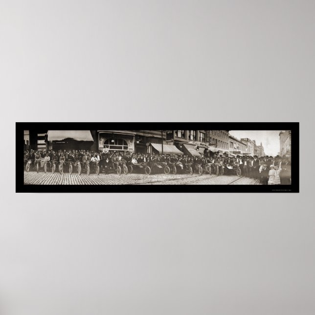 Butte MT Motorrad Foto 1914 Poster (Vorne)