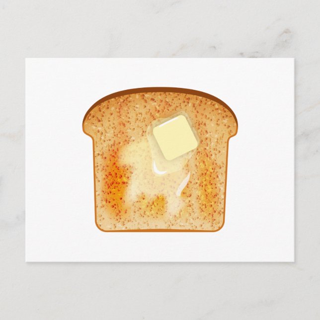 Butter auf Toast Postkarte (Vorderseite)