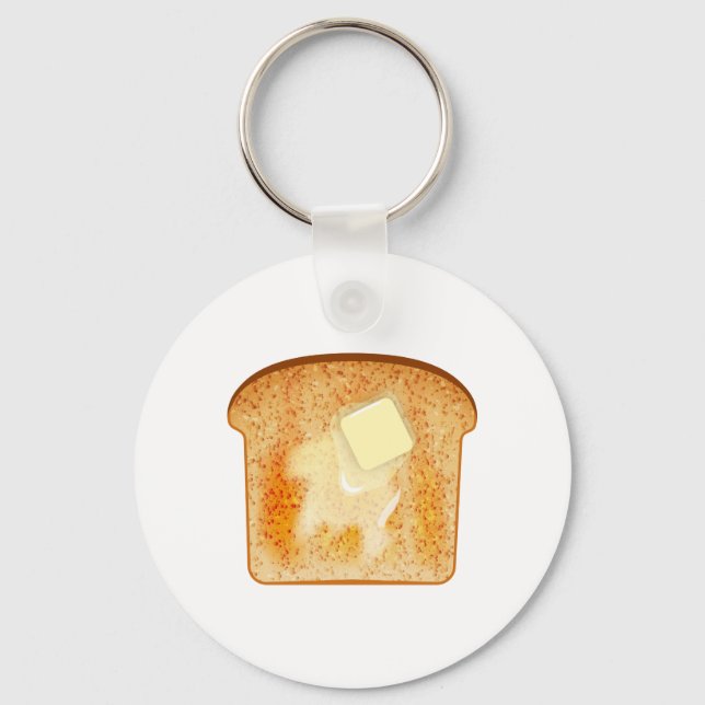 Butter auf Toast Schlüsselanhänger (Vorderseite)