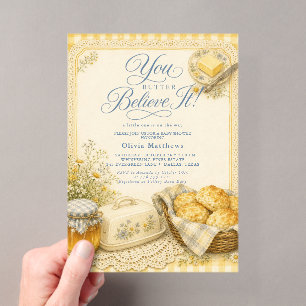 Butter Baby Shower Acryl-Einladung zur Babyparty Acryleinladungen