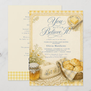 Butter Baby Shower Alles in Einem Baby Shower Einladung