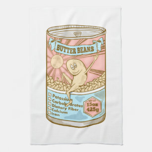 BUTTER BEANS Lima Bohnen Geschirrtuch