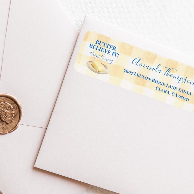 Butter Believe It Yellow Gingham Boy Baby Shower (Von Creator hochgeladen)