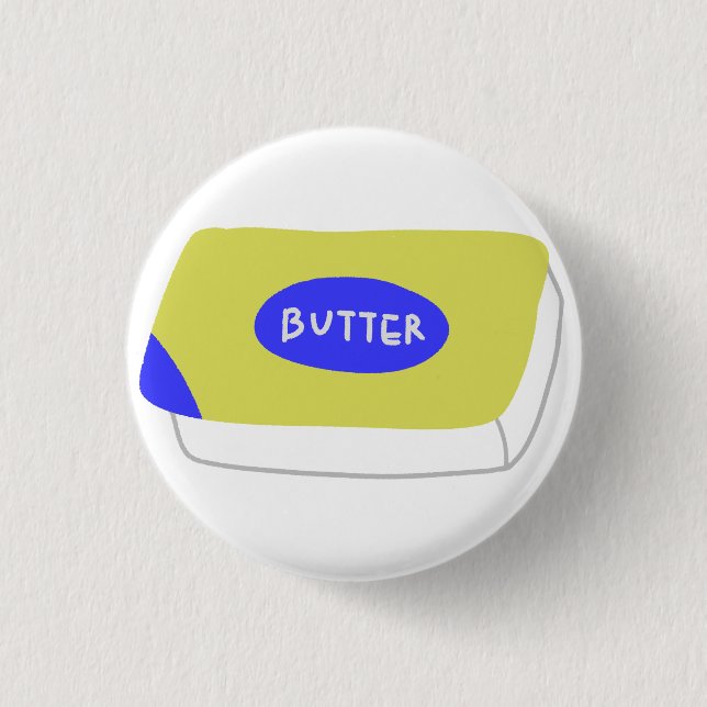 Butter Block Backenthusiast Geschenk Button (Vorderseite)
