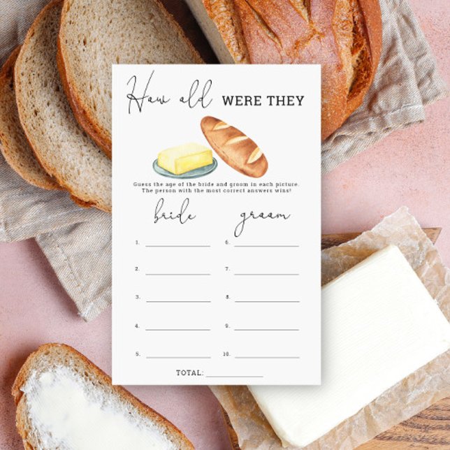 Butter & Brot. Wie alt waren sie ein Bridgame (Von Creator hochgeladen)