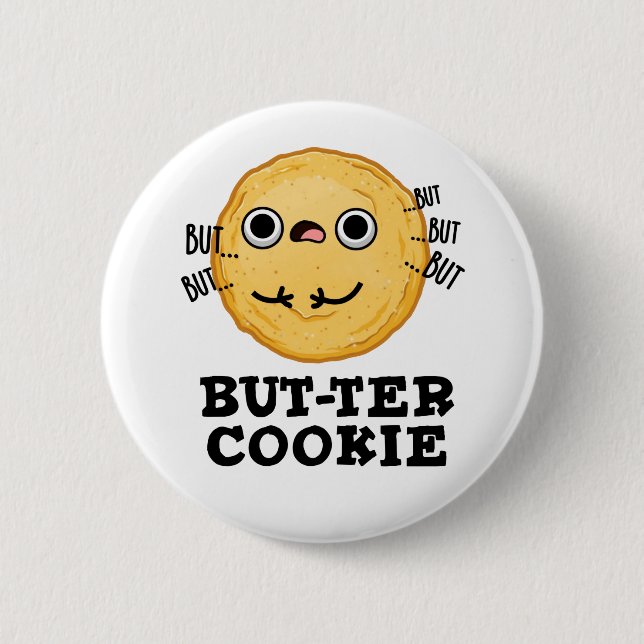 Butter Cookie Funny Food Puff Button (Vorderseite)