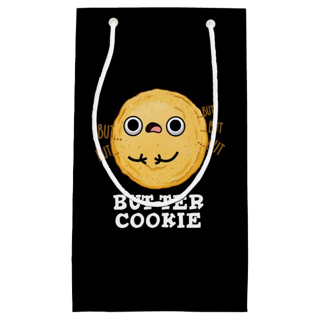Butter Cookie Funny Food Puff Dark BG Kleine Geschenktüte (Vorderseite)