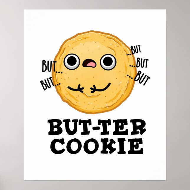 Butter Cookie Funny Food Puff Poster (Vorne)
