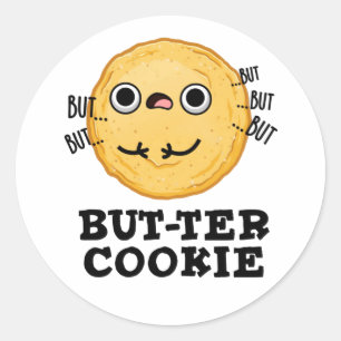 Butter Cookie Funny Food Puff Runder Aufkleber