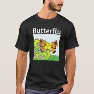 Butter den Schmetterling hoch und braten aus dem K T-Shirt