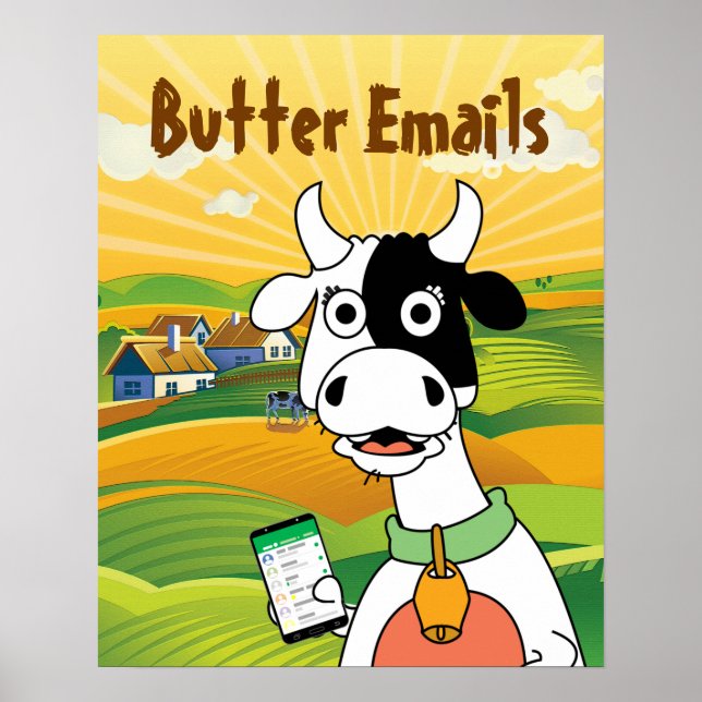 Butter Emails politischen Humor Poster (Vorne)