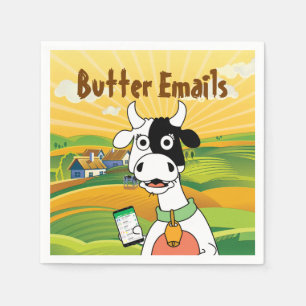 Butter Emails politischen Humor Serviette