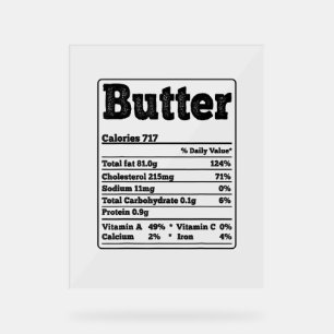Butter Fakten Zutaten Funny Feinschmeckers Thanksg Acrylschild