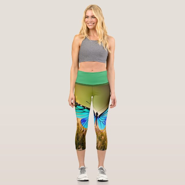 Butter Fly v2 Capri Leggings (Vorderseite)