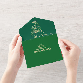 Butter Gelb & Grün Australische Tiere Geburtstag All In One Einladung