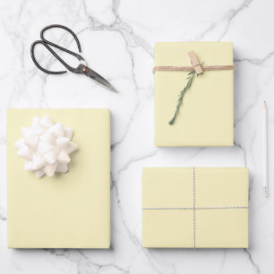 Butter Gelbe Farbe Geschenkpapier Set