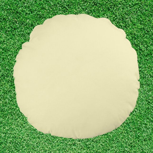 Butter Gelbe Farbe Rundes Kissen (Von Creator hochgeladen)
