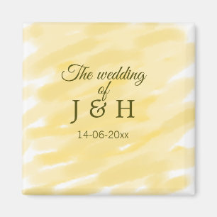 Butter gelbe Pastellgelbe die Hochzeit des Paares  Magnet