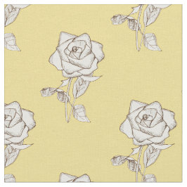 Butter Gelbe Rosa Blüte Stoff