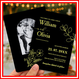 Butter Gelbe Wildblume Einladung Hochzeit