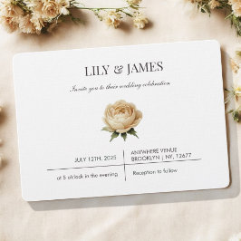 Butter Gelbes Wasserfarben Klassisches Flora-Elega Einladung