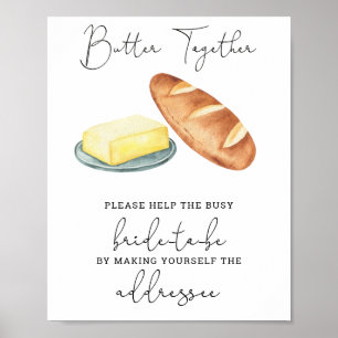 Butter Gemeinsam Hilfe für die geschäftige Brautad Poster