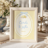 Butter-Halb-Gelb-Gingham-Karten und Geschenke