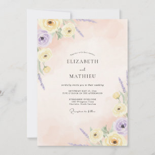 Butter-Lilien-Hochzeit Einladung