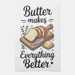 Butter macht alles besser geschirrtuch