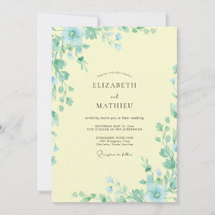 Butter Meeresschaum Laub Hochzeit mit dusty Eukaly Einladung