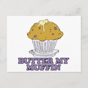 Butter mein Muffin Postkarte