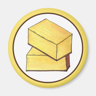 Butter Mochi Hawaii HI Hawaiian Food Dessert Magnet