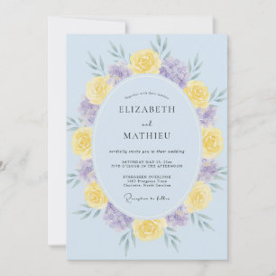 Butter Purple Kranz Hochzeit Einladung