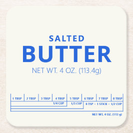 Butter Rechteckiger Pappuntersetzer