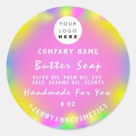 Butter Soap Kosmetik Shop Logo Runder Aufkleber