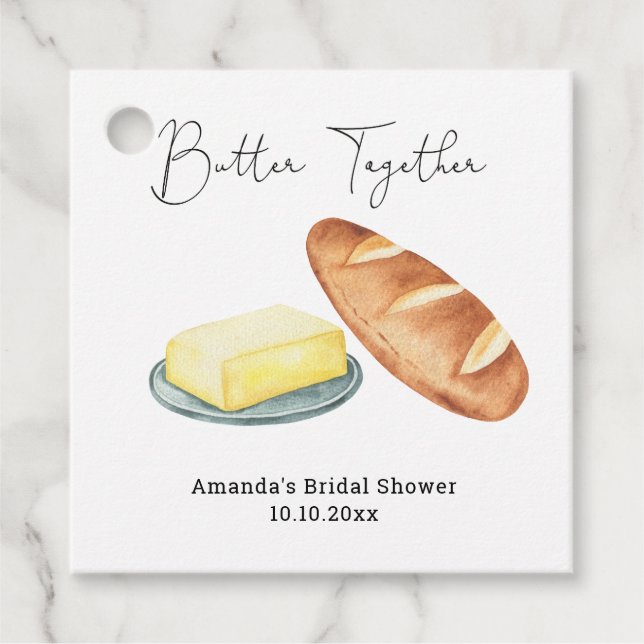 Butter Together Brautparty Geschenkanhänger (Vorderseite)