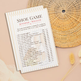 Butter Together Bridal Shower Shoe Game 